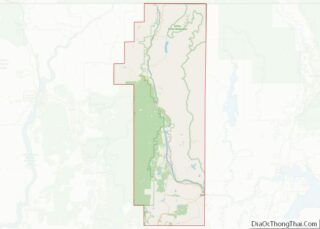 Map of Pend Oreille County, Washington