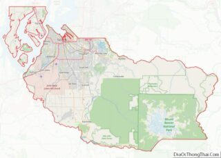 Map of Pierce County, Washington