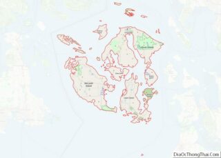 Map of San Juan County, Washington