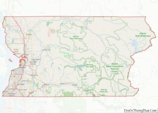 Map of Snohomish County, Washington