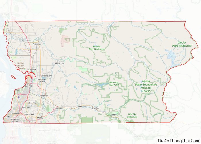 Map of Snohomish County