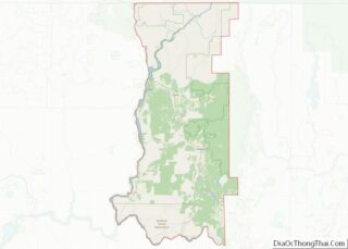 Map of Stevens County, Washington