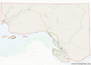 Map of Wahkiakum County, Washington