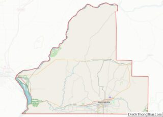 Map of Walla Walla County, Washington