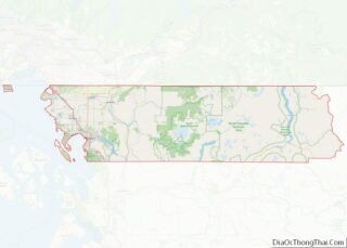 Map of Whatcom County, Washington