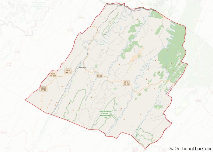Map of Hampshire County