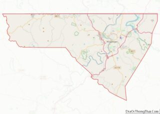 Map of Monongalia County, West Virginia