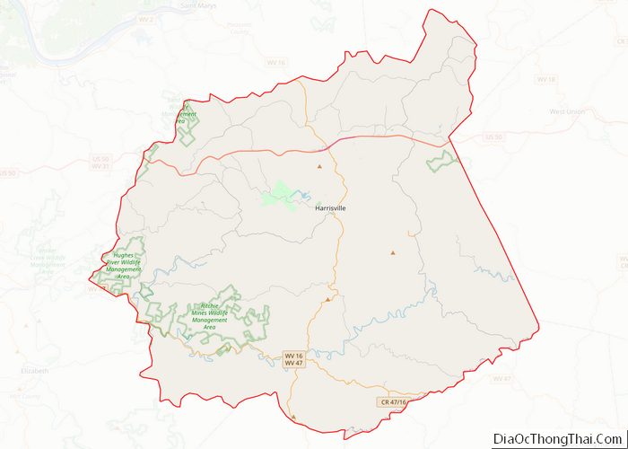 Map of Ritchie County