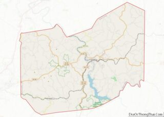 Map of Taylor County, West Virginia