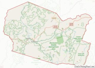 Map of Tucker County, West Virginia