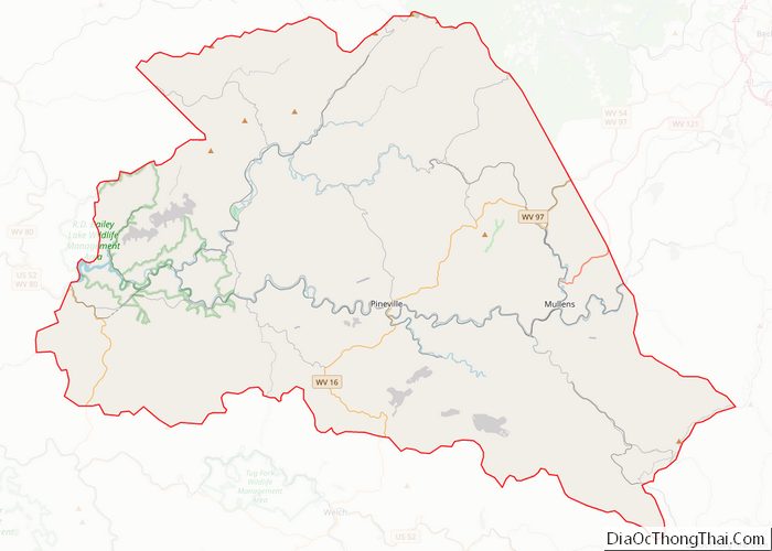 Map Of Wyoming County West Virginia Địa Ốc Thông Thái 4152