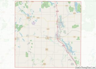Map of Barron County, Wisconsin