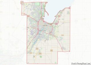 Map of Brown County, Wisconsin