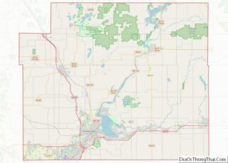 Map of Chippewa County, Wisconsin