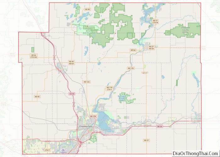 Map of Chippewa County