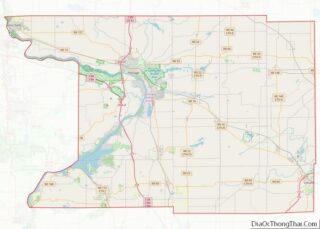 Map of Columbia County, Wisconsin