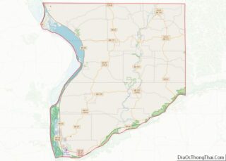 Map of Crawford County, Wisconsin