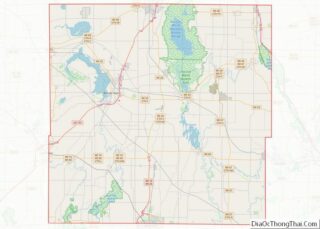 Map of Dodge County, Wisconsin