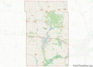 Map of Dunn County, Wisconsin