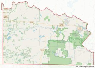 Map of Florence County, Wisconsin