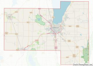 Map of Fond du Lac County, Wisconsin