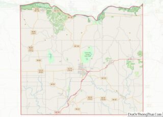 Map of Iowa County, Wisconsin