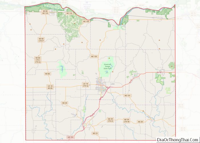 Map of Iowa County