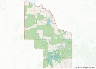 Map of Iron County, Wisconsin