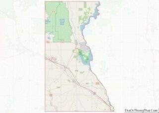 Map of Juneau County, Wisconsin