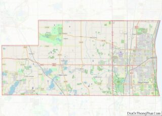 Map of Kenosha County, Wisconsin