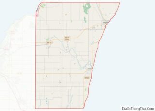 Map of Kewaunee County, Wisconsin