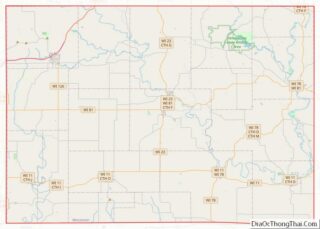 Map of Lafayette County, Wisconsin