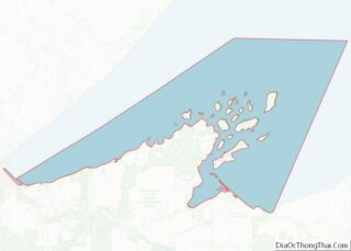 Map of Lake Superior Water body, Wisconsin