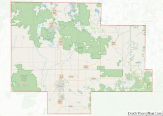 Map of Langlade County, Wisconsin