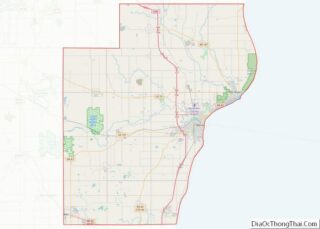 Map of Manitowoc County, Wisconsin