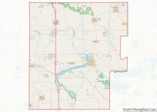 Map of Marquette County, Wisconsin