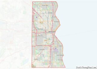 Map of Milwaukee County, Wisconsin