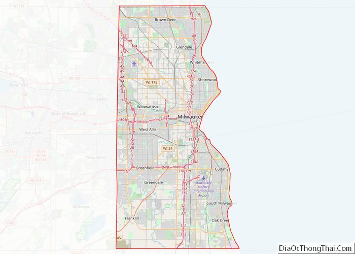 Map of Milwaukee County