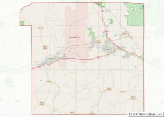 Map of Monroe County, Wisconsin