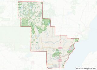 Map of Oconto County, Wisconsin