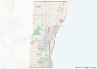 Map of Ozaukee County, Wisconsin