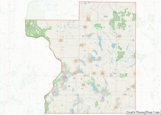 Map of Polk County, Wisconsin