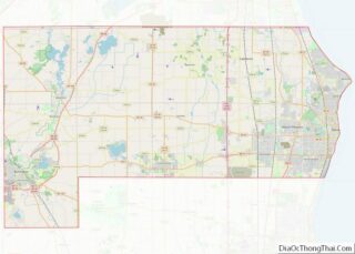 Map of Racine County, Wisconsin