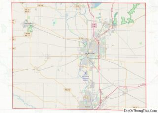 Map of Rock County, Wisconsin