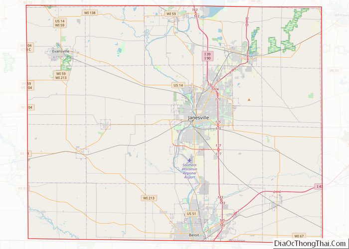 Map of Rock County