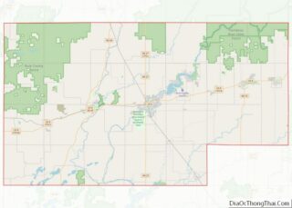 Map of Rusk County, Wisconsin