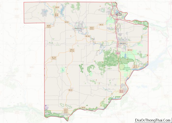 Map of Sauk County