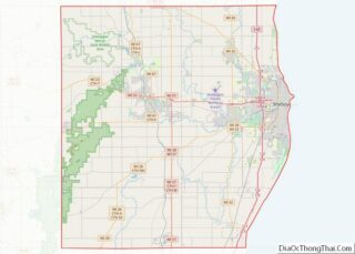 Map of Sheboygan County, Wisconsin