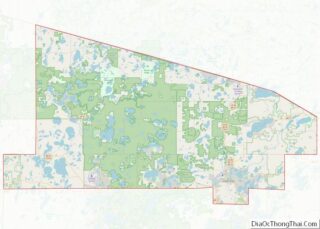 Map of Vilas County, Wisconsin