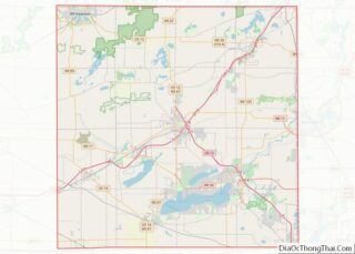 Map of Walworth County, Wisconsin